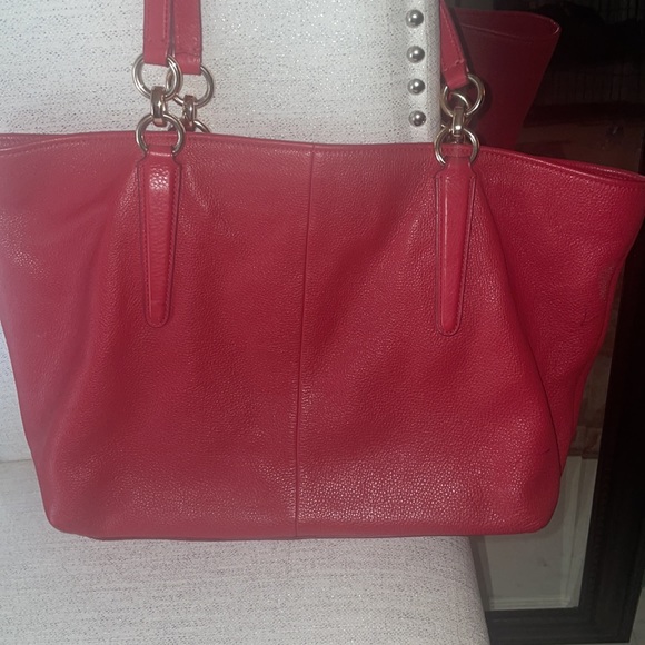 Coach like new handbag. Beautiful warm pinkish/red color. - Picture 2 of 5